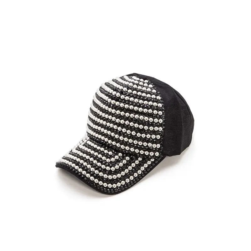 Rhinestone And Studded Fashion Cap.