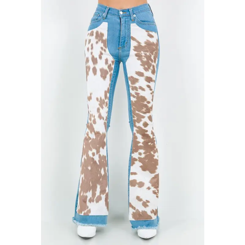 Rodeo Bell Bottom Jean in Light Denim.