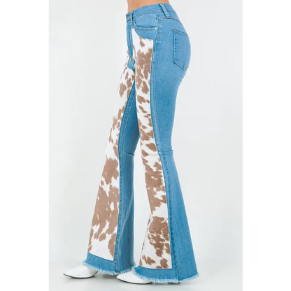 Rodeo Bell Bottom Jean in Light Denim.