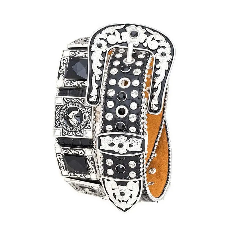 Rooster Concho Crystal Statement Belt.