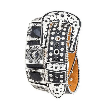 Rooster Concho Crystal Statement Belt.