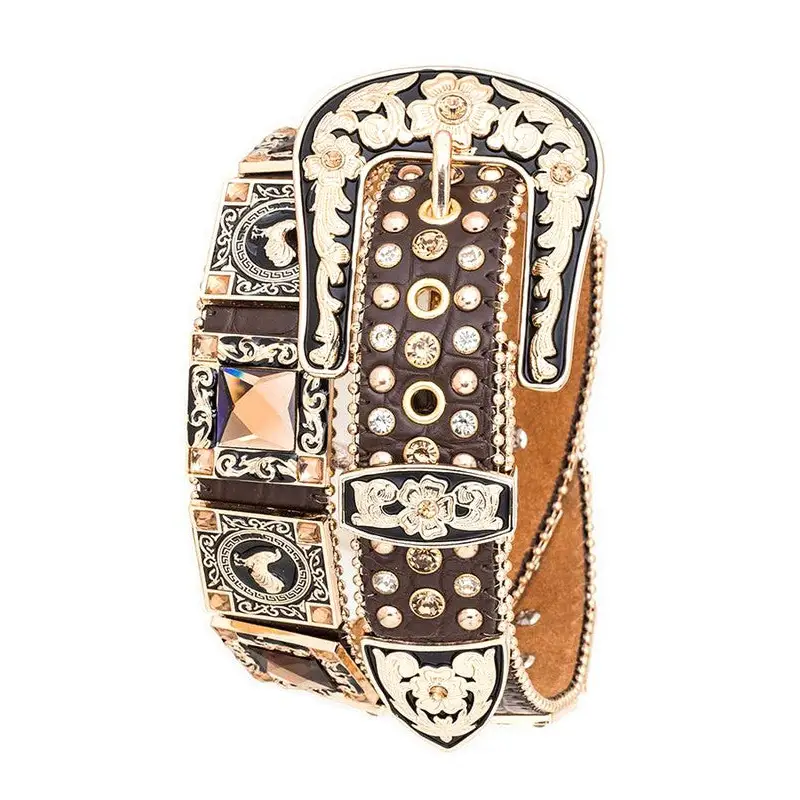 Rooster Concho Crystal Statement Belt.