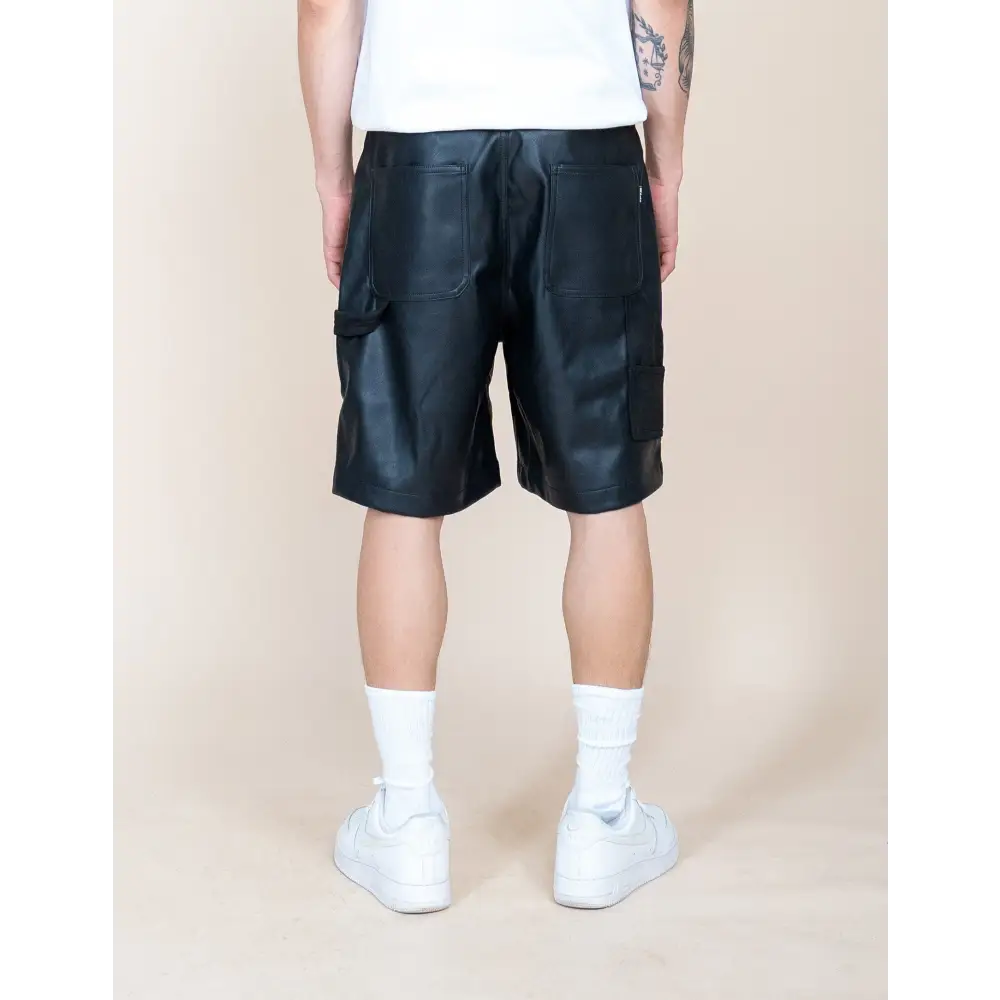 Saint Vegan Leather Shorts.