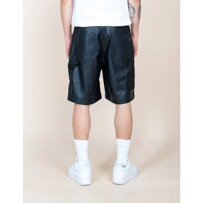 Saint Vegan Leather Shorts.