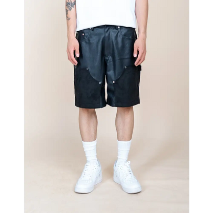 Saint Vegan Leather Shorts.