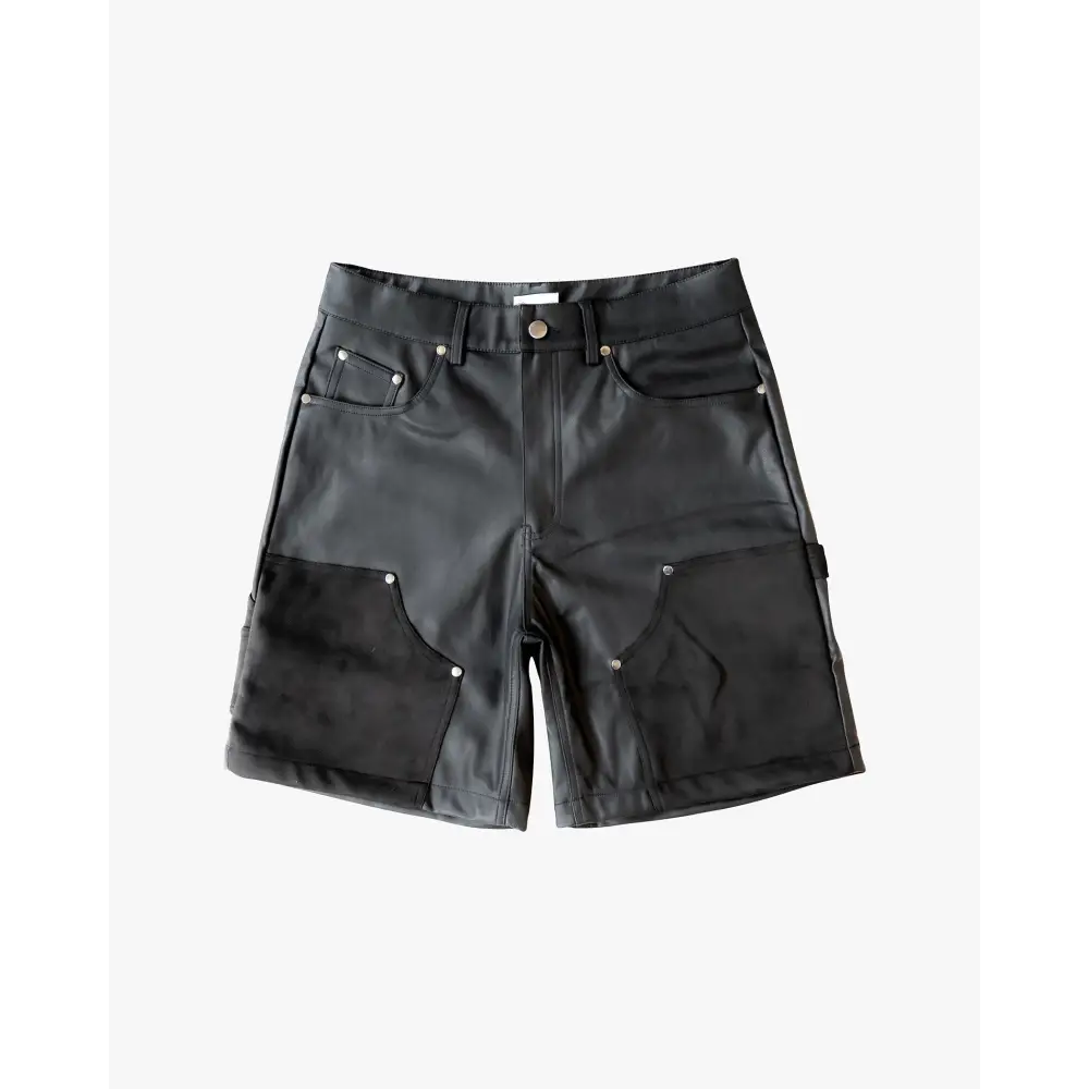 Saint Vegan Leather Shorts.