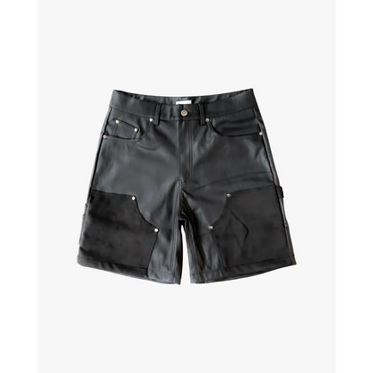 Saint Vegan Leather Shorts.
