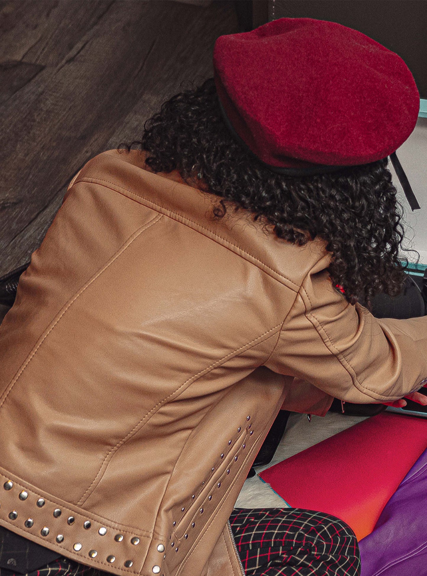 Sandy  Vegan Faux Leather Jacket