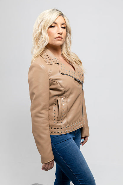 Sandy  Vegan Faux Leather Jacket