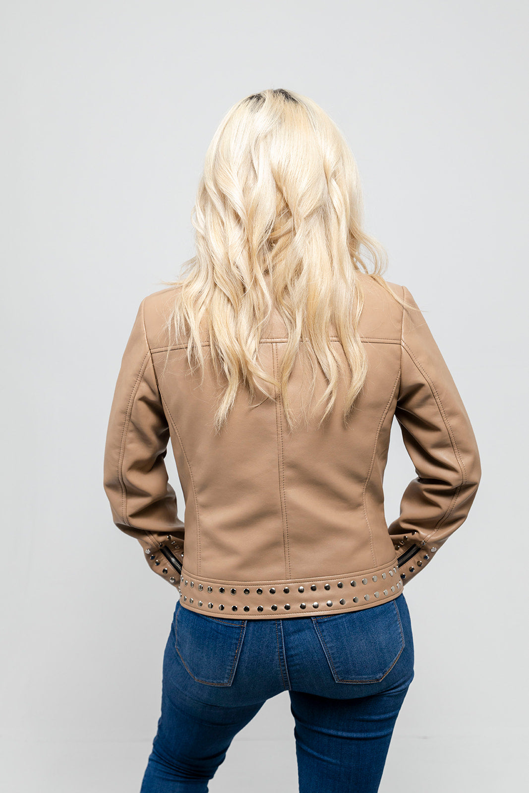 Sandy  Vegan Faux Leather Jacket