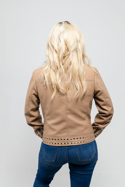 Sandy  Vegan Faux Leather Jacket