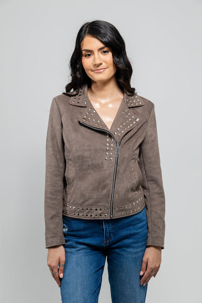 Sandy  Vegan Faux Leather Jacket
