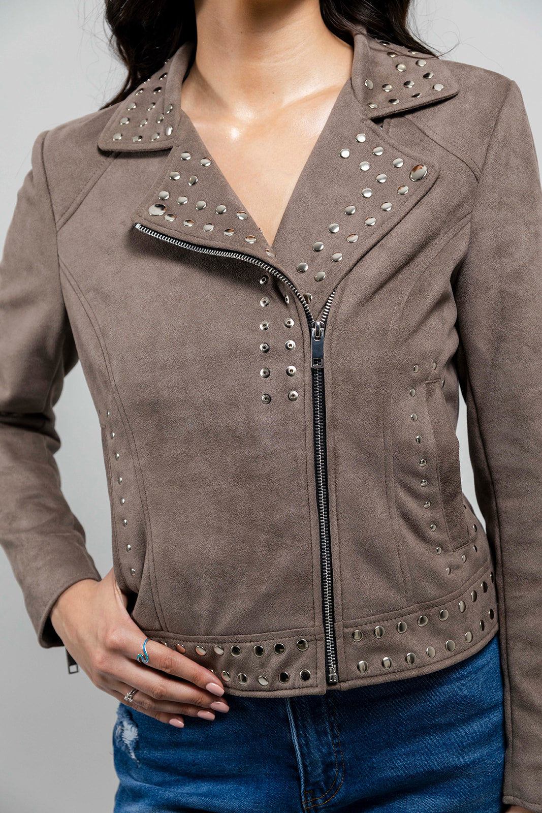 Sandy  Vegan Faux Leather Jacket