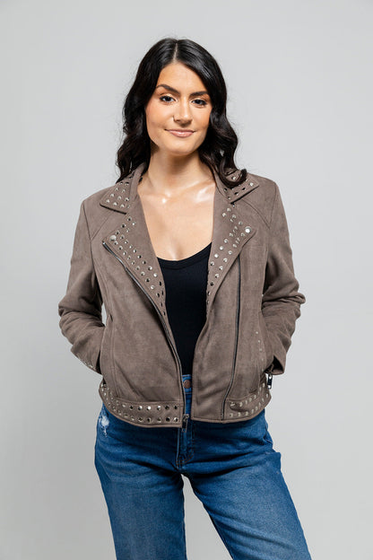 Sandy  Vegan Faux Leather Jacket