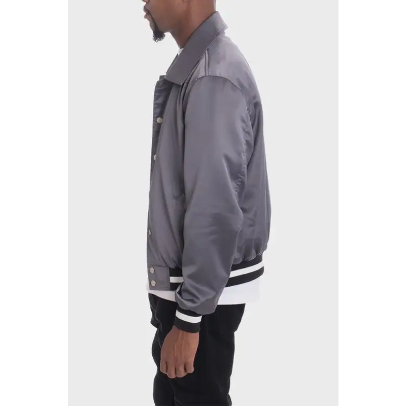 Satin Bomber Jacket.