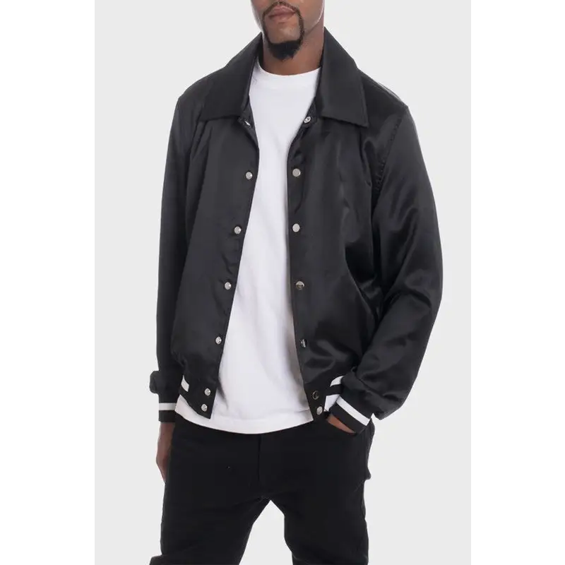 Satin Bomber Jacket.
