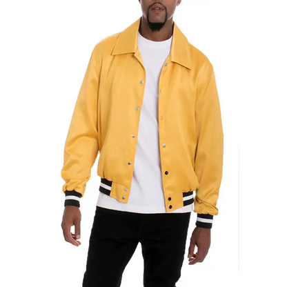 Satin Bomber Jacket.