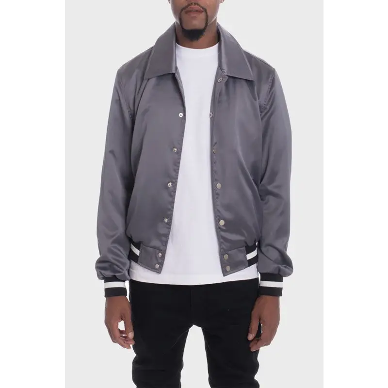 Satin Bomber Jacket.