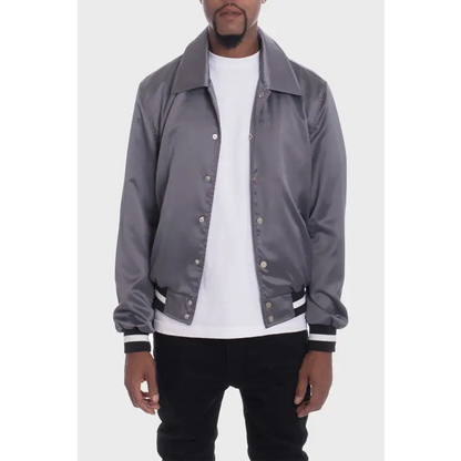Satin Bomber Jacket.