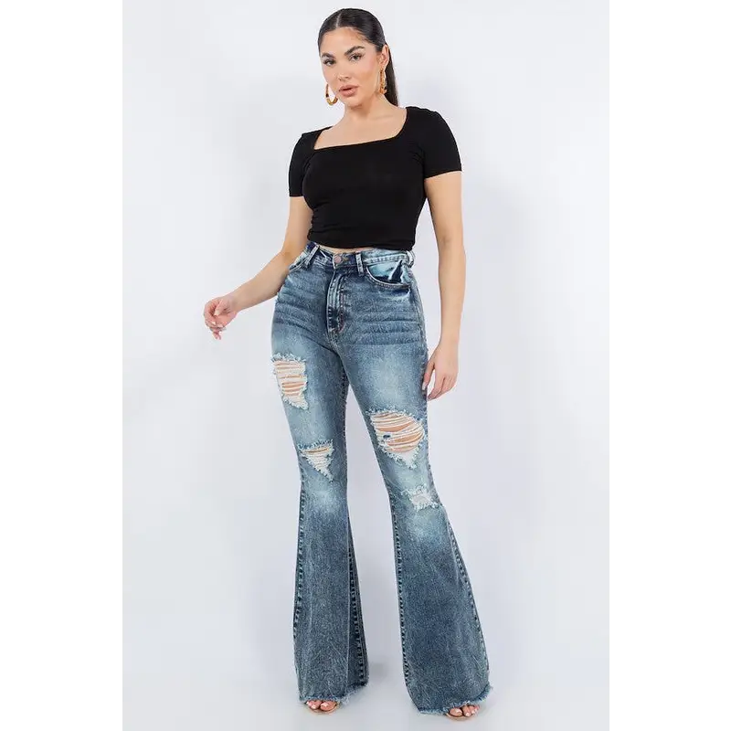 Storm Bell Bottom Jean Inseam 30".