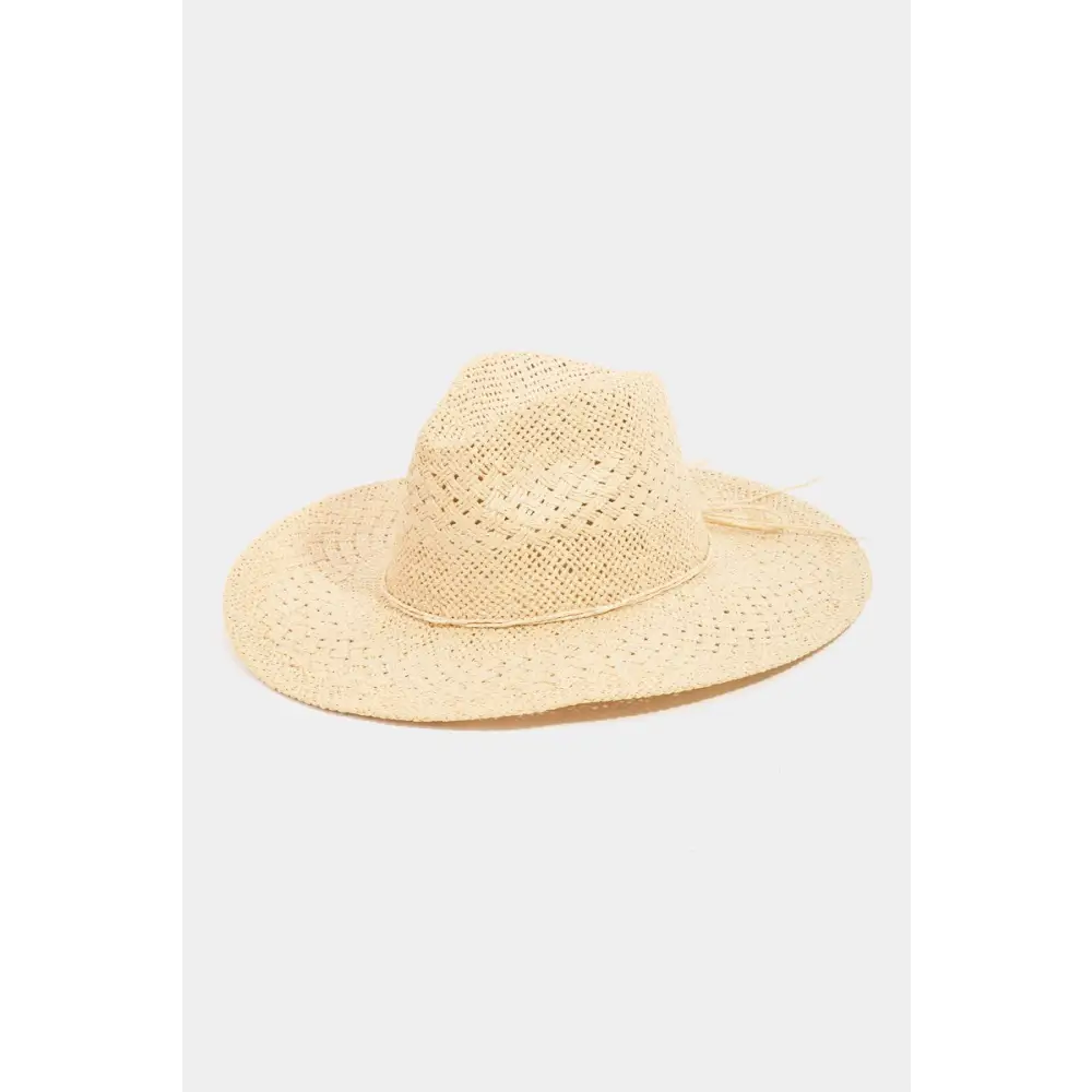 Straw Braided Sun Hat.
