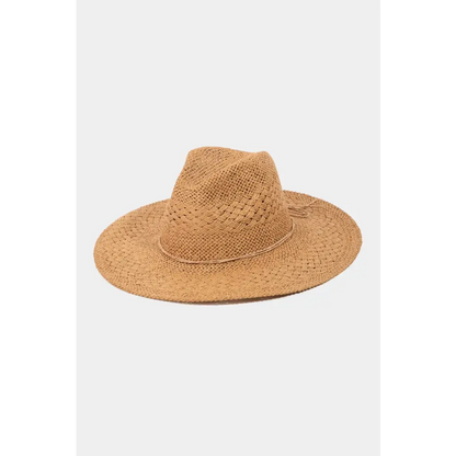 Straw Braided Sun Hat.