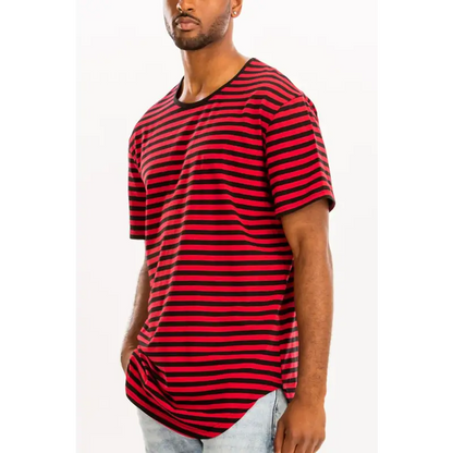 Striped Elongated T-Shirt.