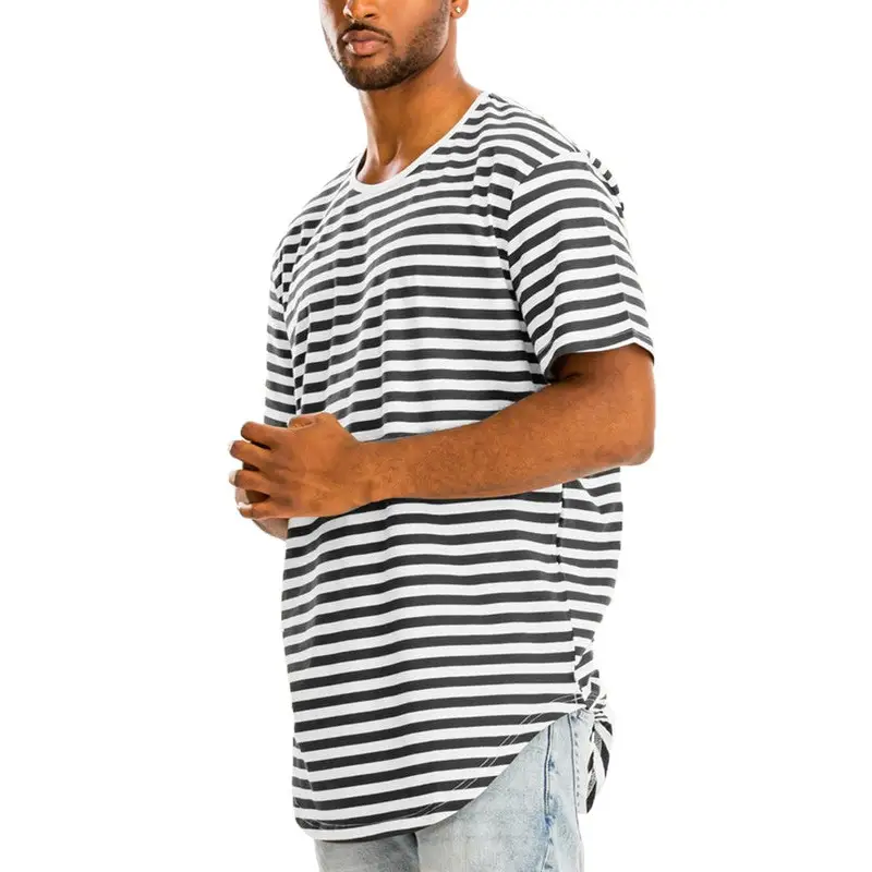 Striped Elongated T-Shirt.