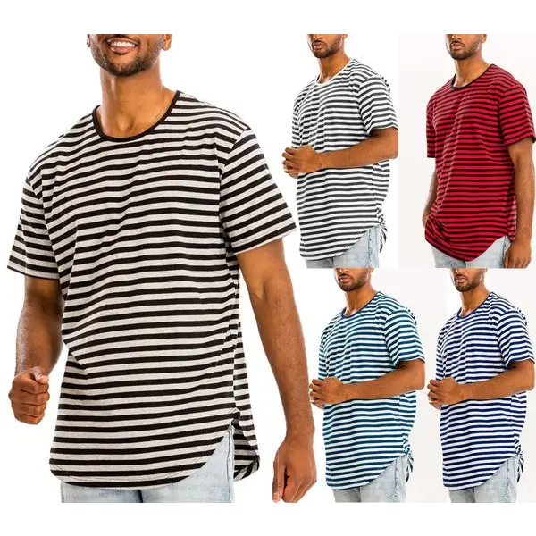 Striped Elongated T-Shirt.