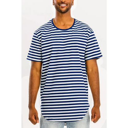 Striped Elongated T-Shirt.