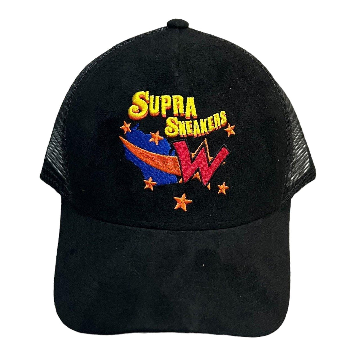 Supra Sneakers Store Pride trucker hat in black