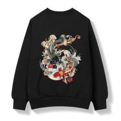 Yin Yang Koi Embroidery Sweater