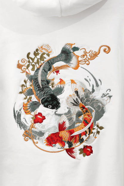 Yin Yang Koi Embroidery Sweater