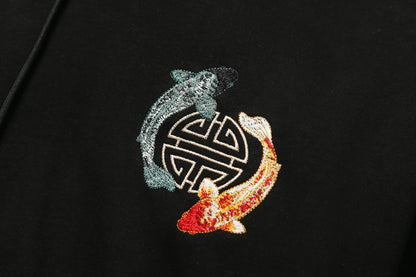 Yin Yang Koi Embroidery Sweater