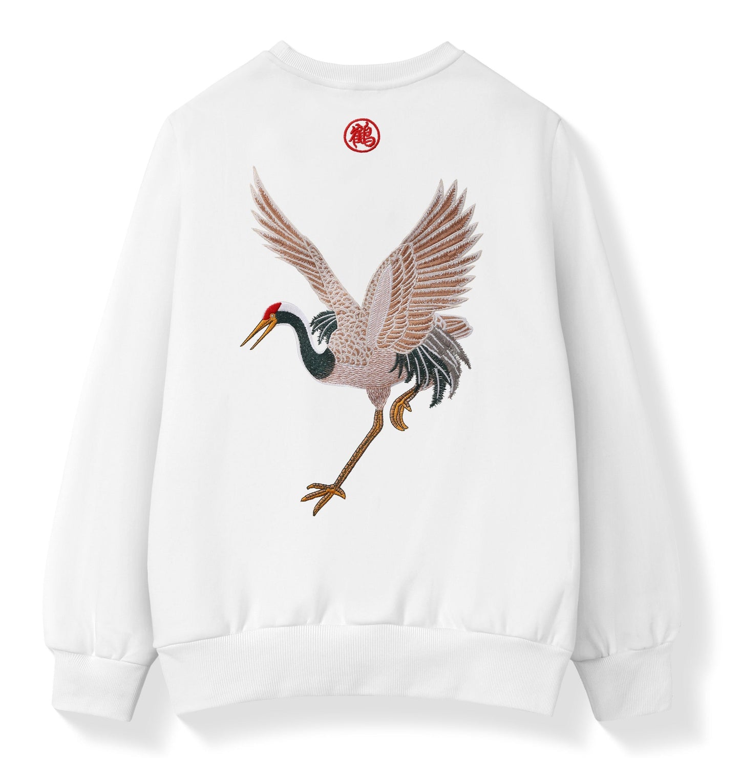 Embroidery Crane Sweater
