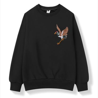 Embroidery Crane Sweater