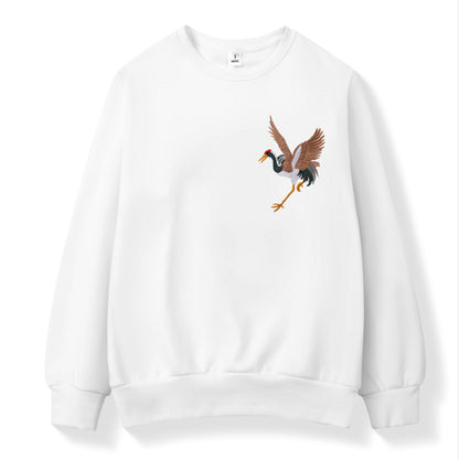 Embroidery Crane Sweater