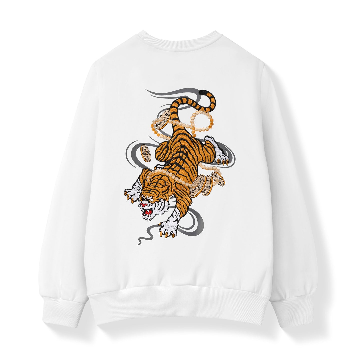 Coin Tiger Embroidery Sweater