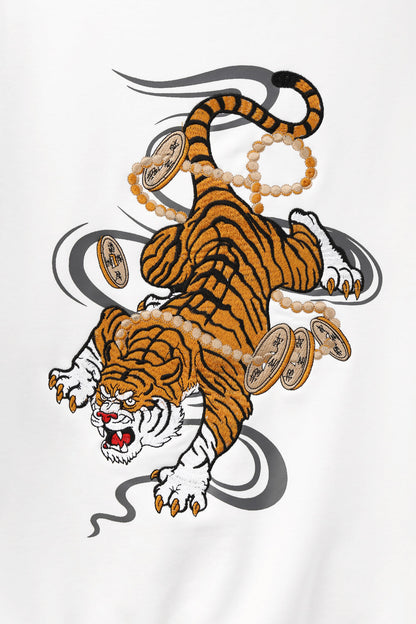 Coin Tiger Embroidery Sweater