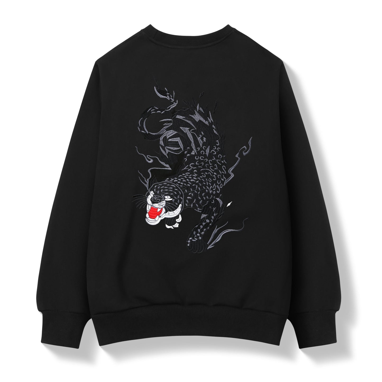 Raging Panther Embroidery Sweater