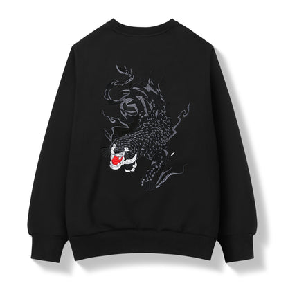 Raging Panther Embroidery Sweater