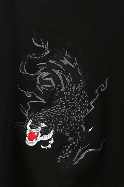 Raging Panther Embroidery Sweater