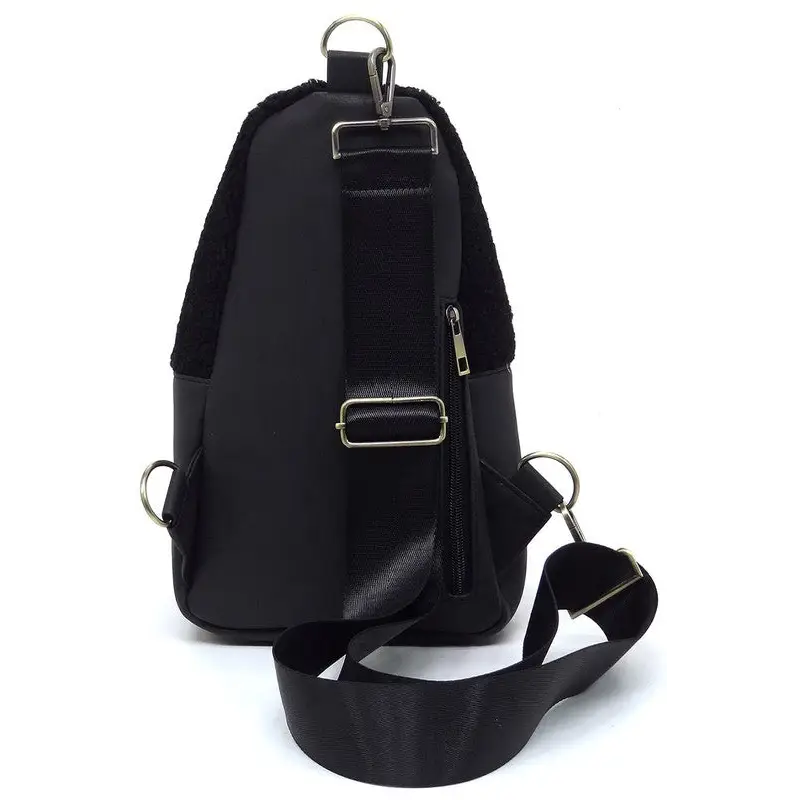 Terry Fur Sling Bag Backpack.