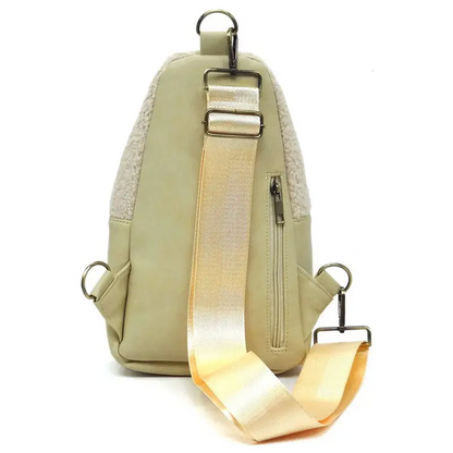 Terry Fur Sling Bag Backpack.