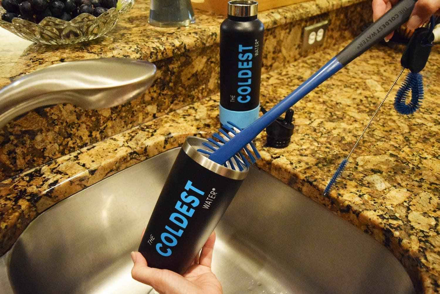 Water Bottle Brush: 3 Tools in 1