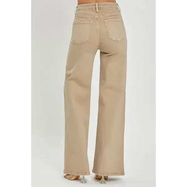 Tummy Control High Rise Wide Leg Jeans Plus Size.