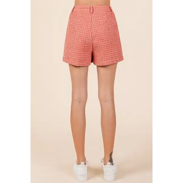 Tweed Classic Shorts with Side Pockets.