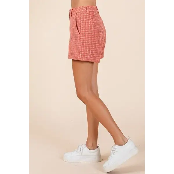 Tweed Classic Shorts with Side Pockets.