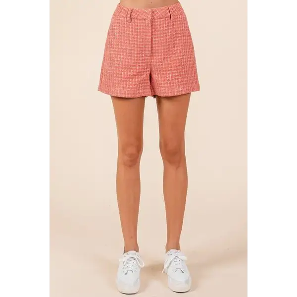Tweed Classic Shorts with Side Pockets.