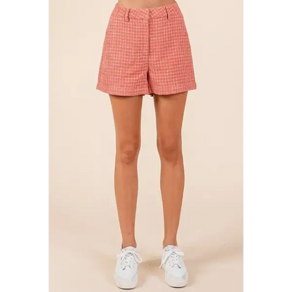 Tweed Classic Shorts with Side Pockets.